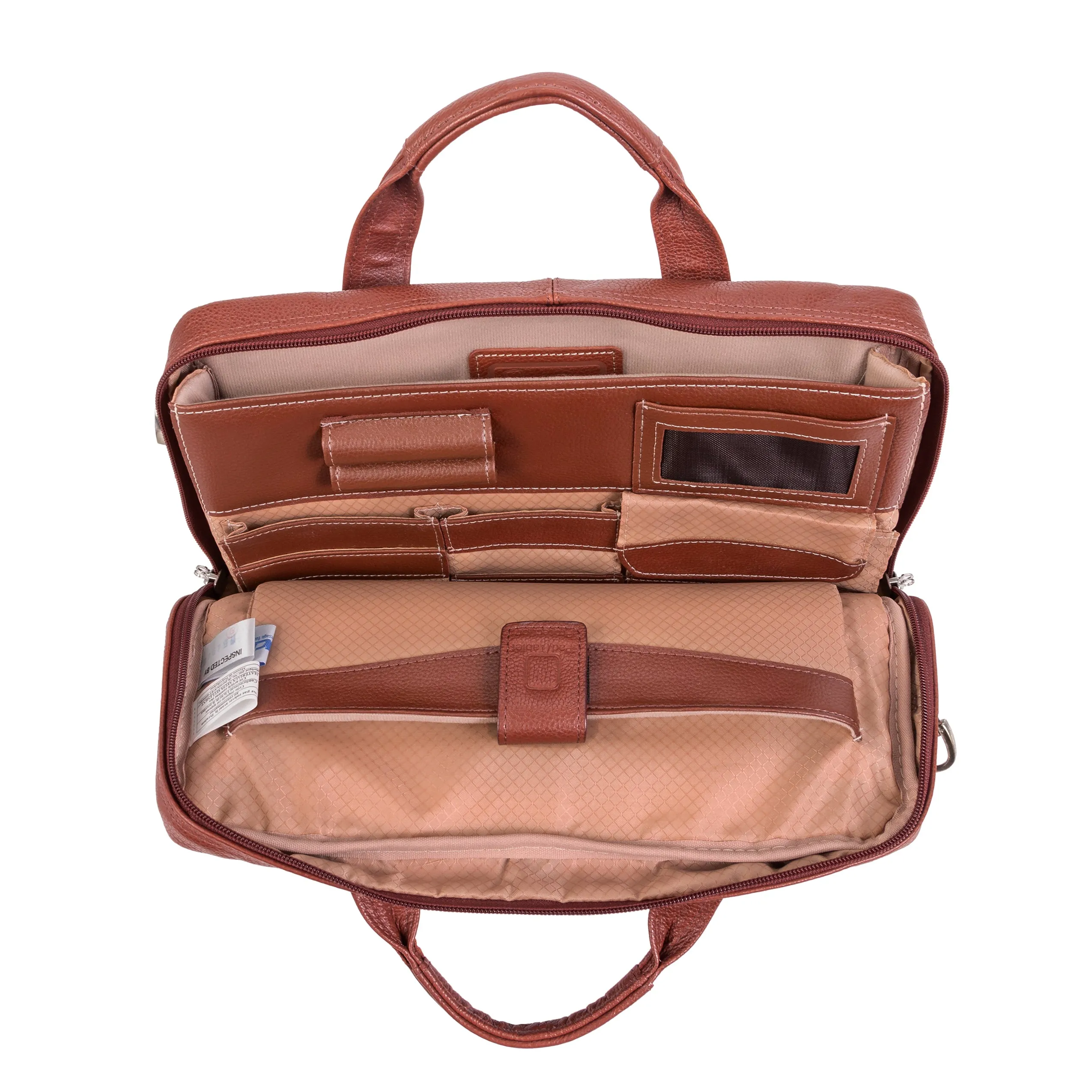 MONTCLARE | 13" Leather Laptop & Tablet Briefcase