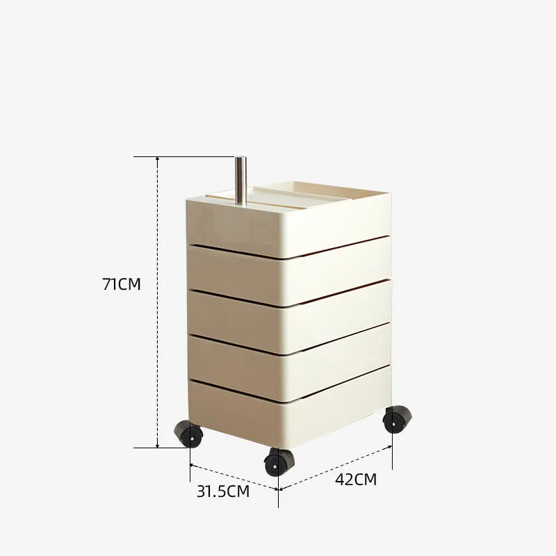 Multi-functional rotating storage cabinet 360 trolley movable storage