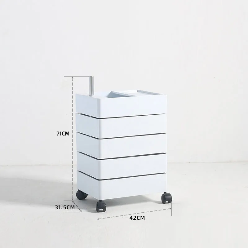 Multi-functional rotating storage cabinet 360 trolley movable storage