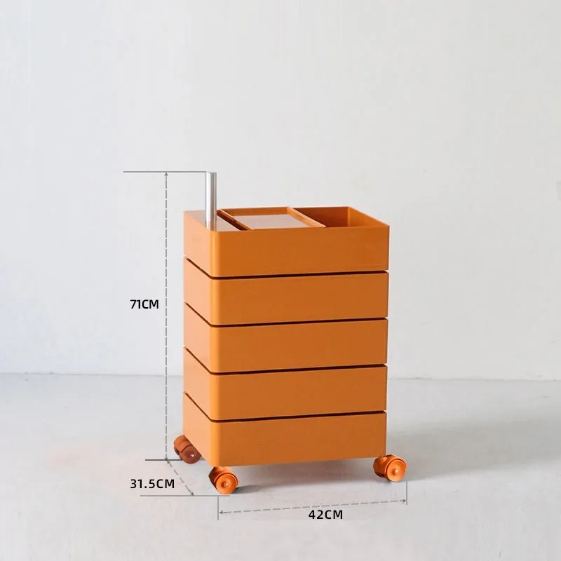 Multi-functional rotating storage cabinet 360 trolley movable storage