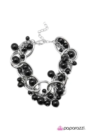 Open Door Jewelry - Elegantly Entangled - Black Bracelet - Paparazzi Accessories