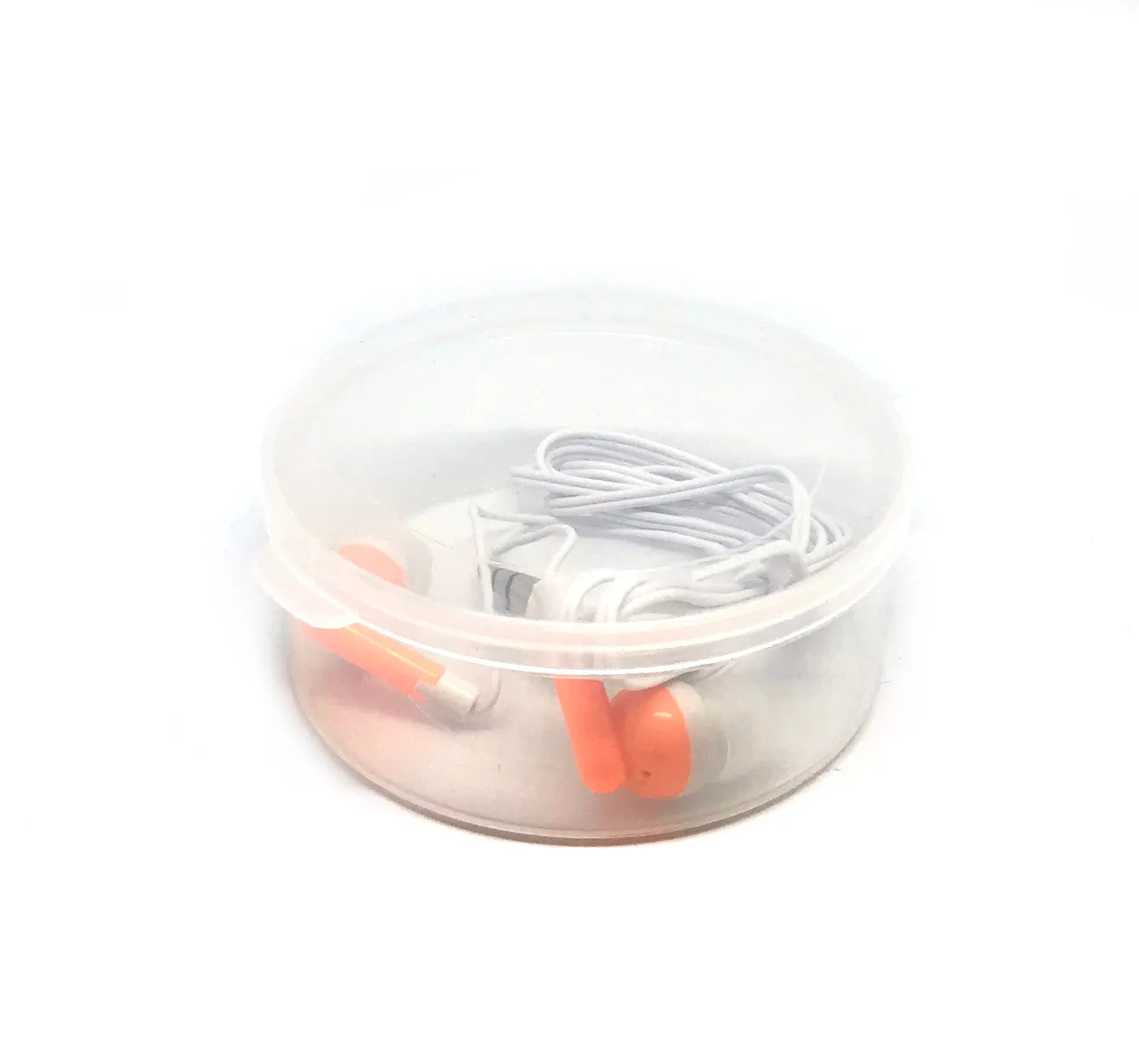 Orange Stereo Earbud Headphones