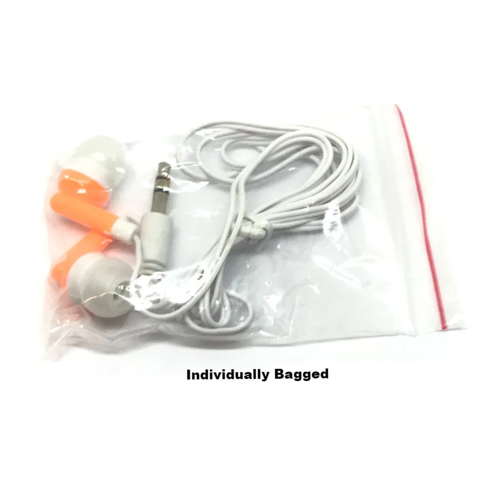 Orange Stereo Earbud Headphones