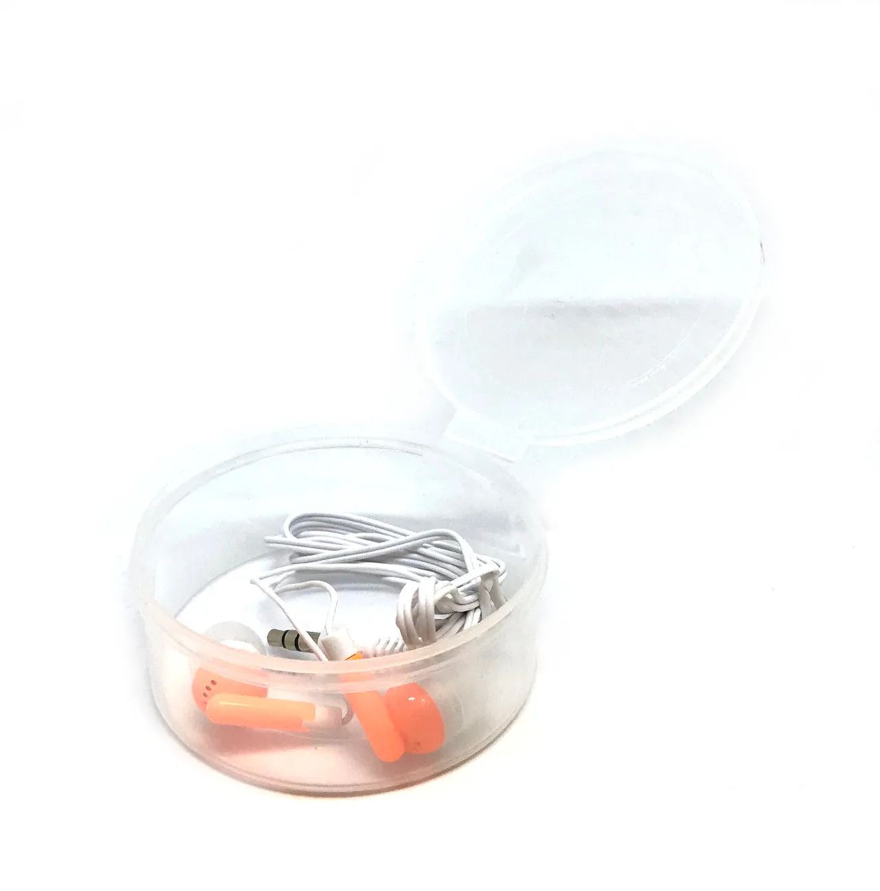 Orange Stereo Earbud Headphones