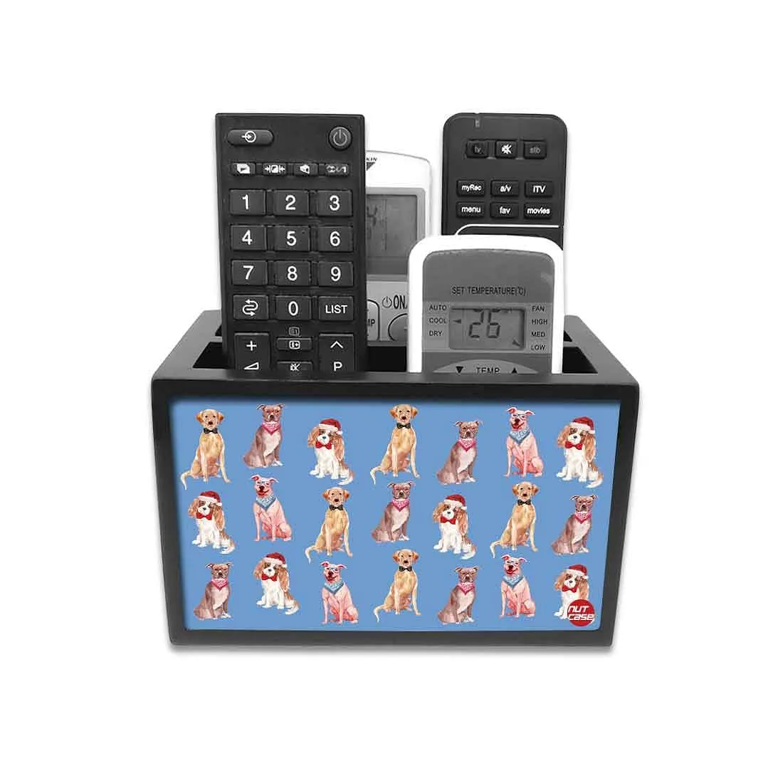 Organizer For TV AC Remotes -Cute Dogs Lovers