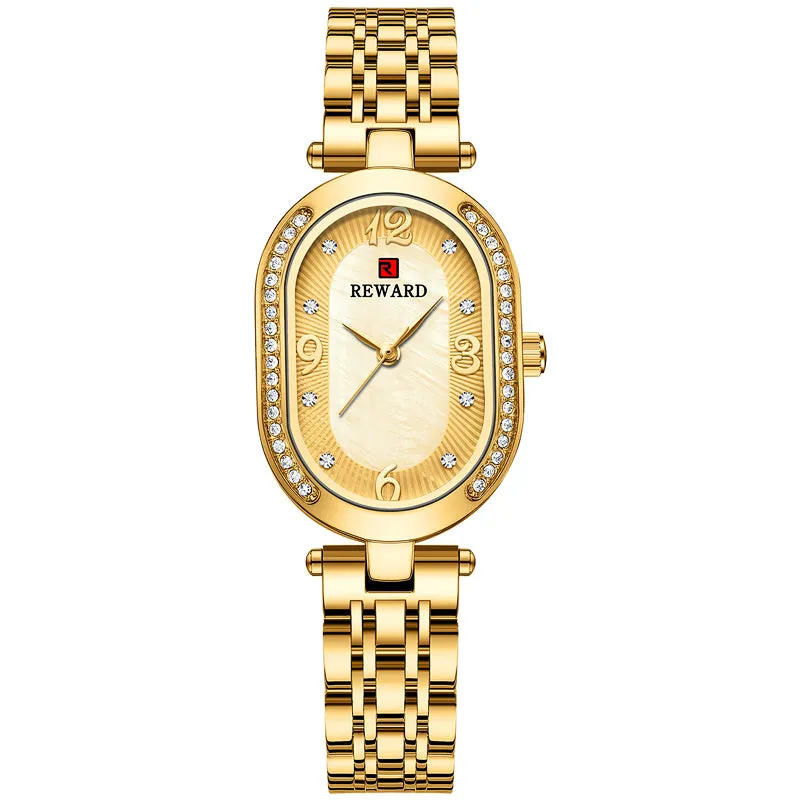 Oval Fashion Diamond Luxury Women Watch Montre Femme