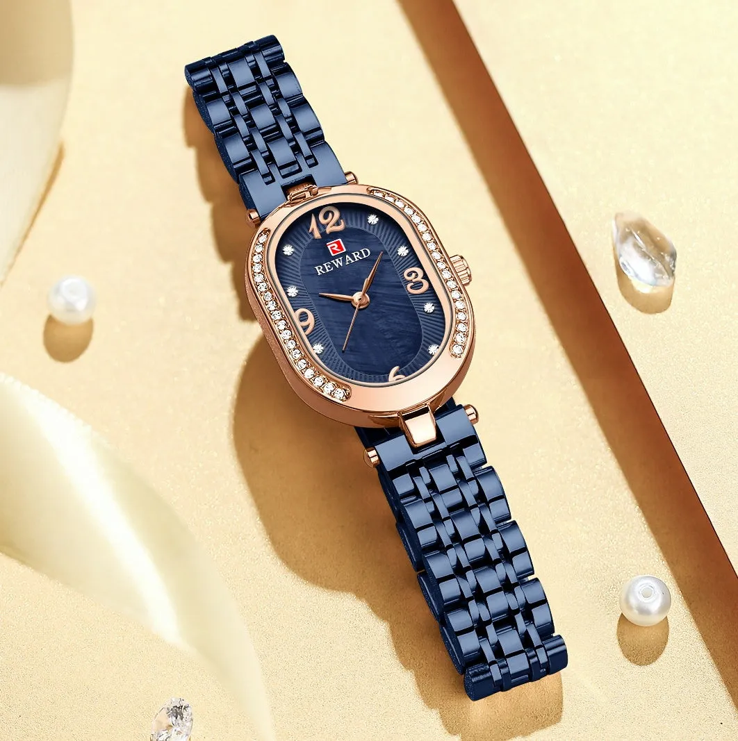 Oval Fashion Diamond Luxury Women Watch Montre Femme