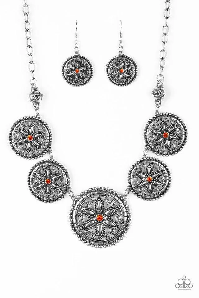 Paparazzi Necklace ~ Written In The STAR LILIES - Orange