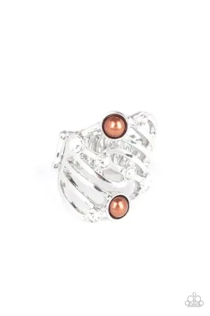 Paparazzi Ring ~ Dancing Diamonds - Brown