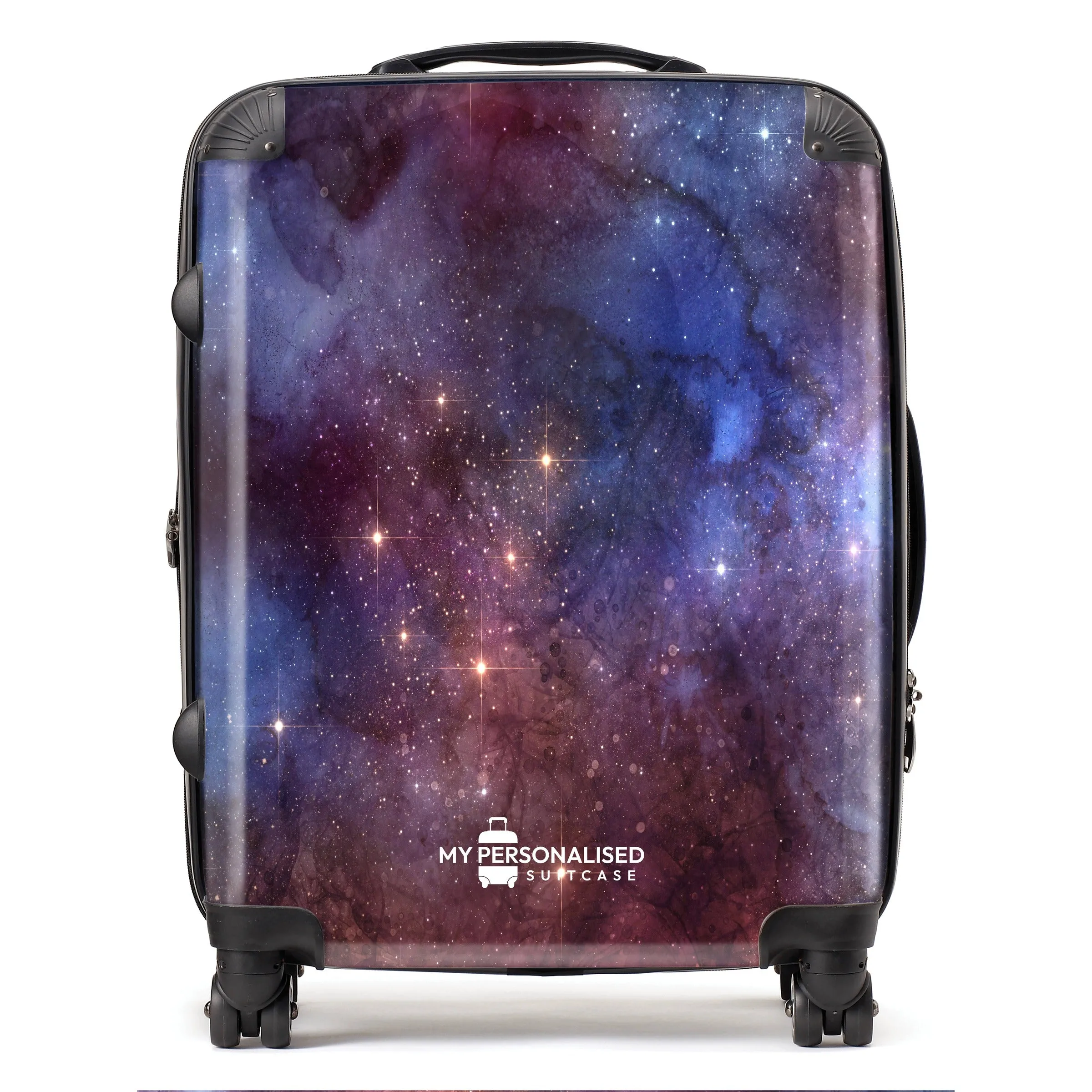 Personalised Awash with Stars Red and Blue Suitcase