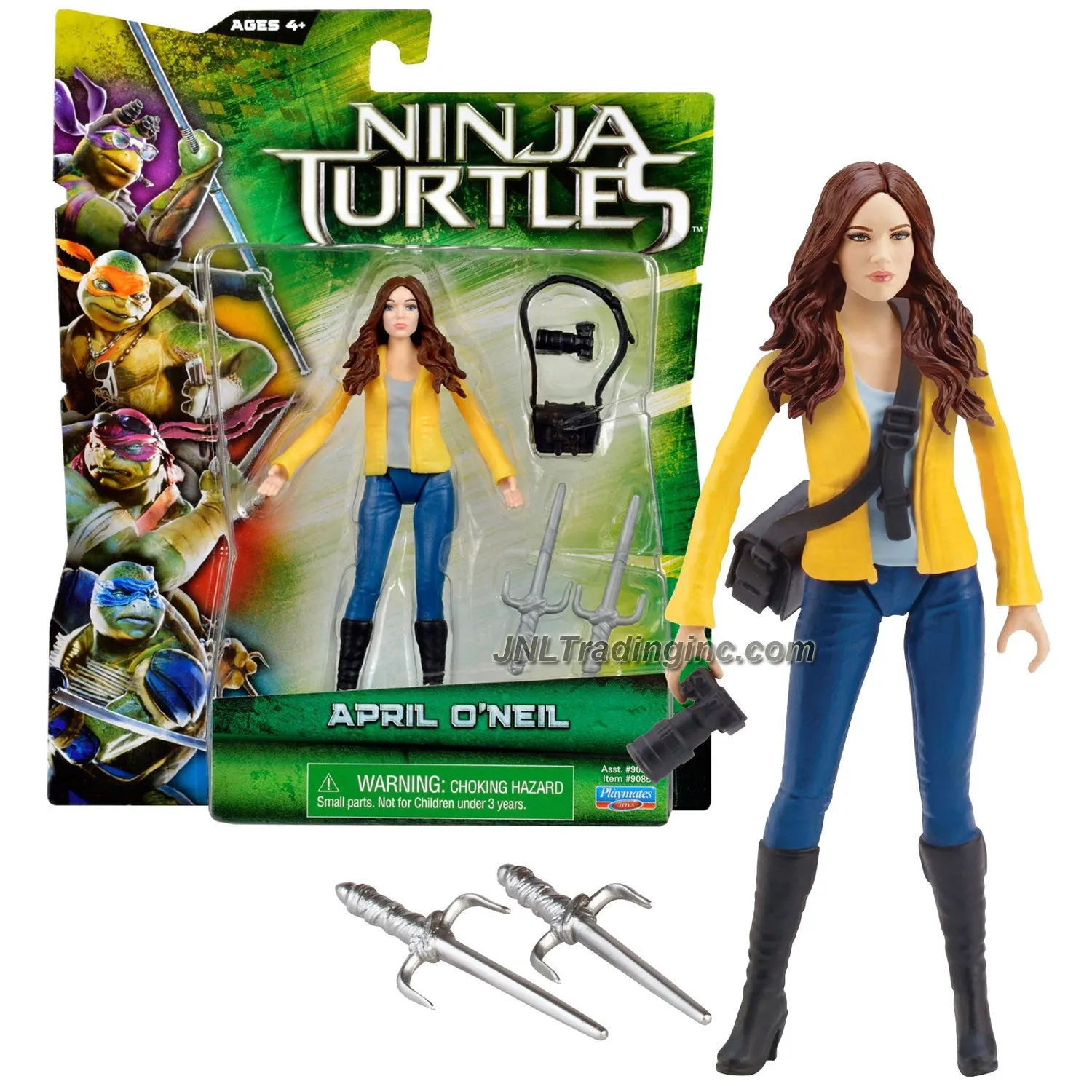 Playmates Year 2014 Teenage Mutant Ninja Turtles TMNT Movie Series 5 Inch Tall Figure - APRIL O'NEIL with Camera, Camera Bag and Pair of Sais