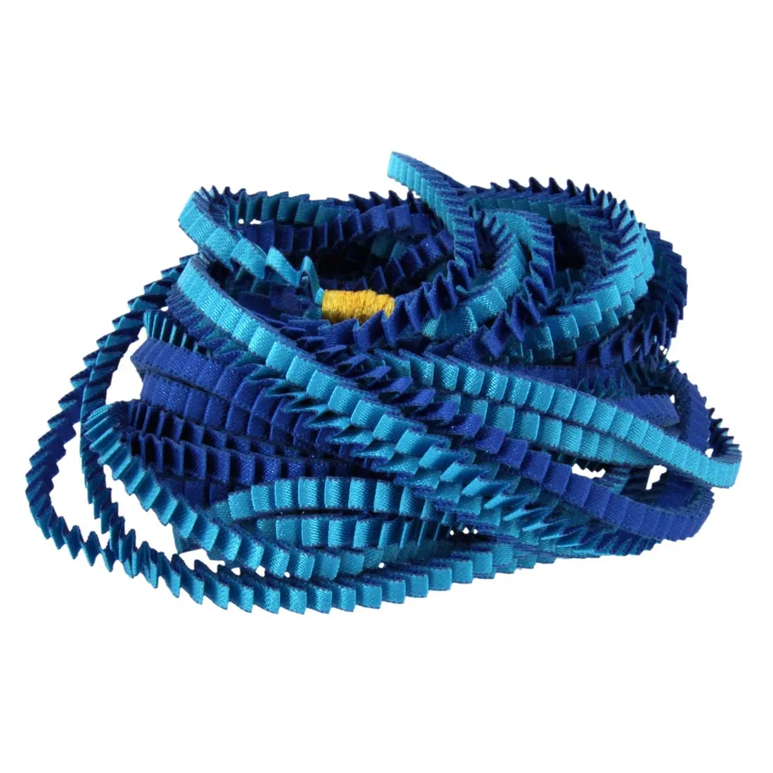 Pleated Blue Satin Polyester Necklace