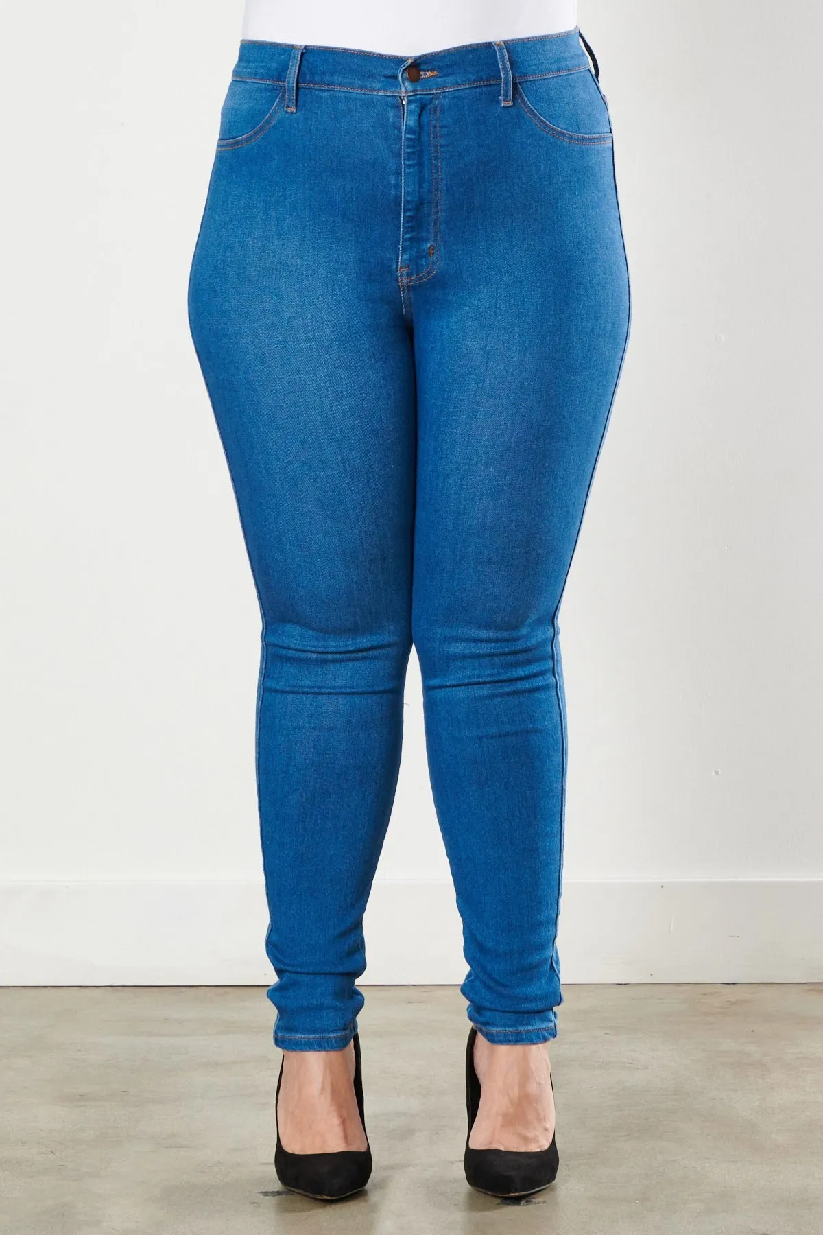 Plus Cozy Vibrant Skinny Jeans