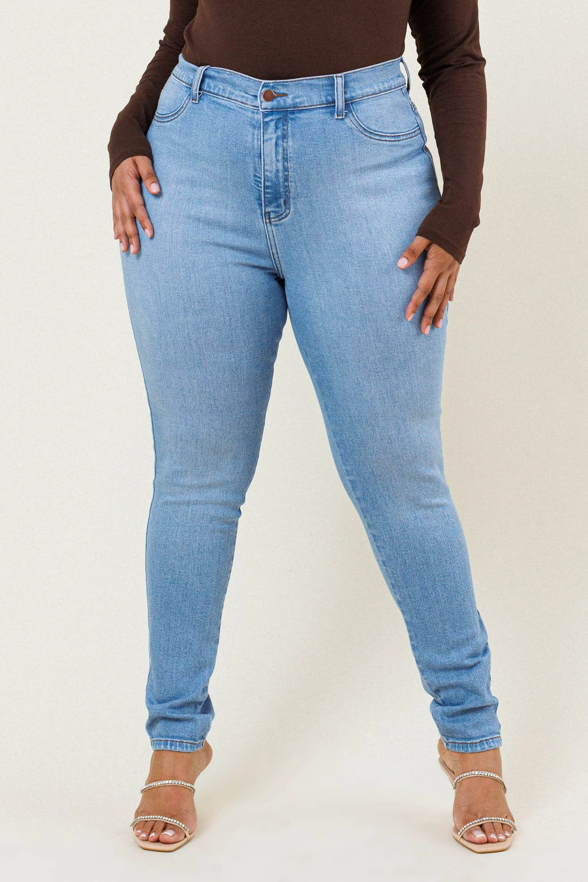 Plus Cozy Vibrant Skinny Jeans