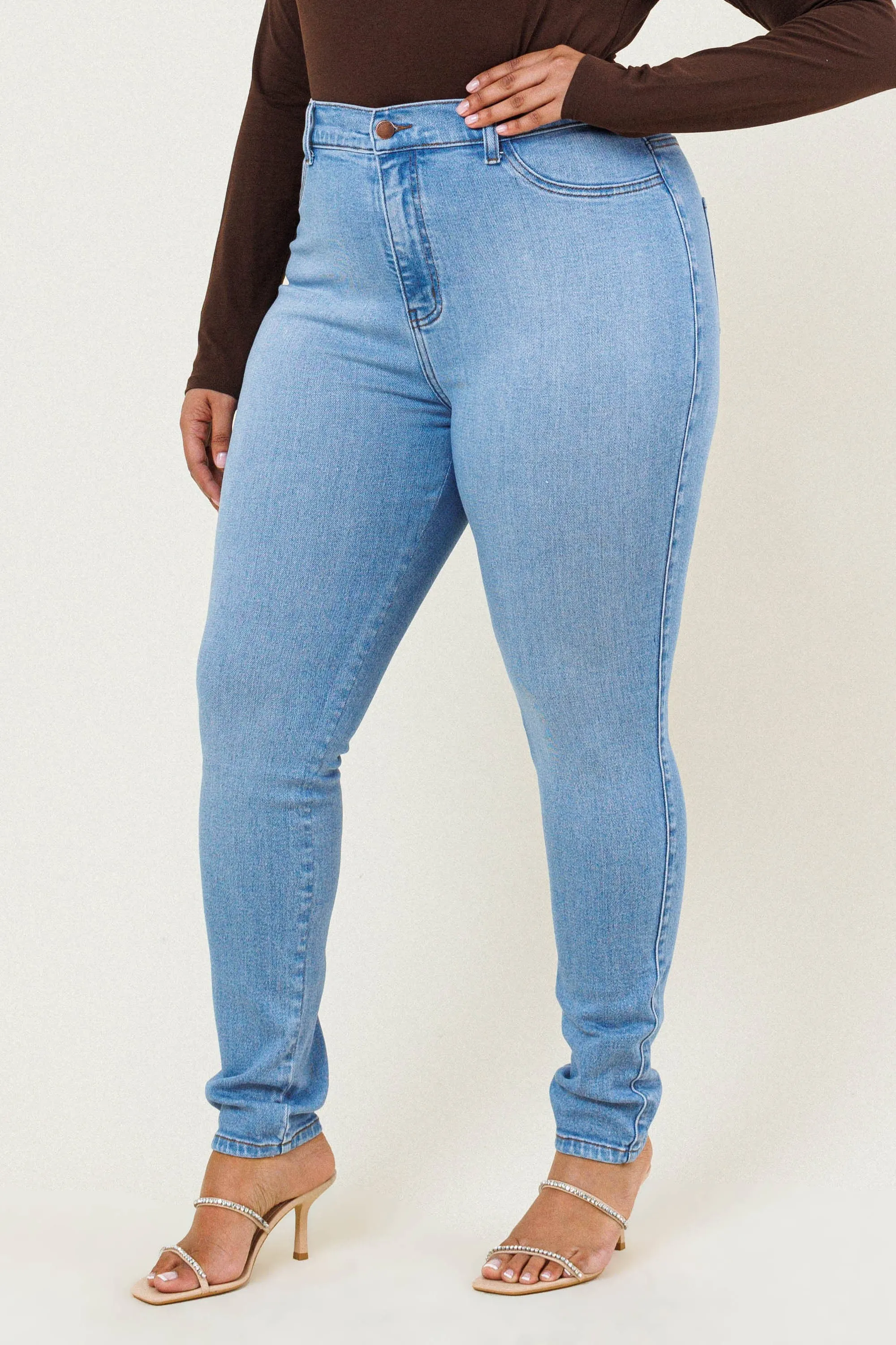 Plus Cozy Vibrant Skinny Jeans