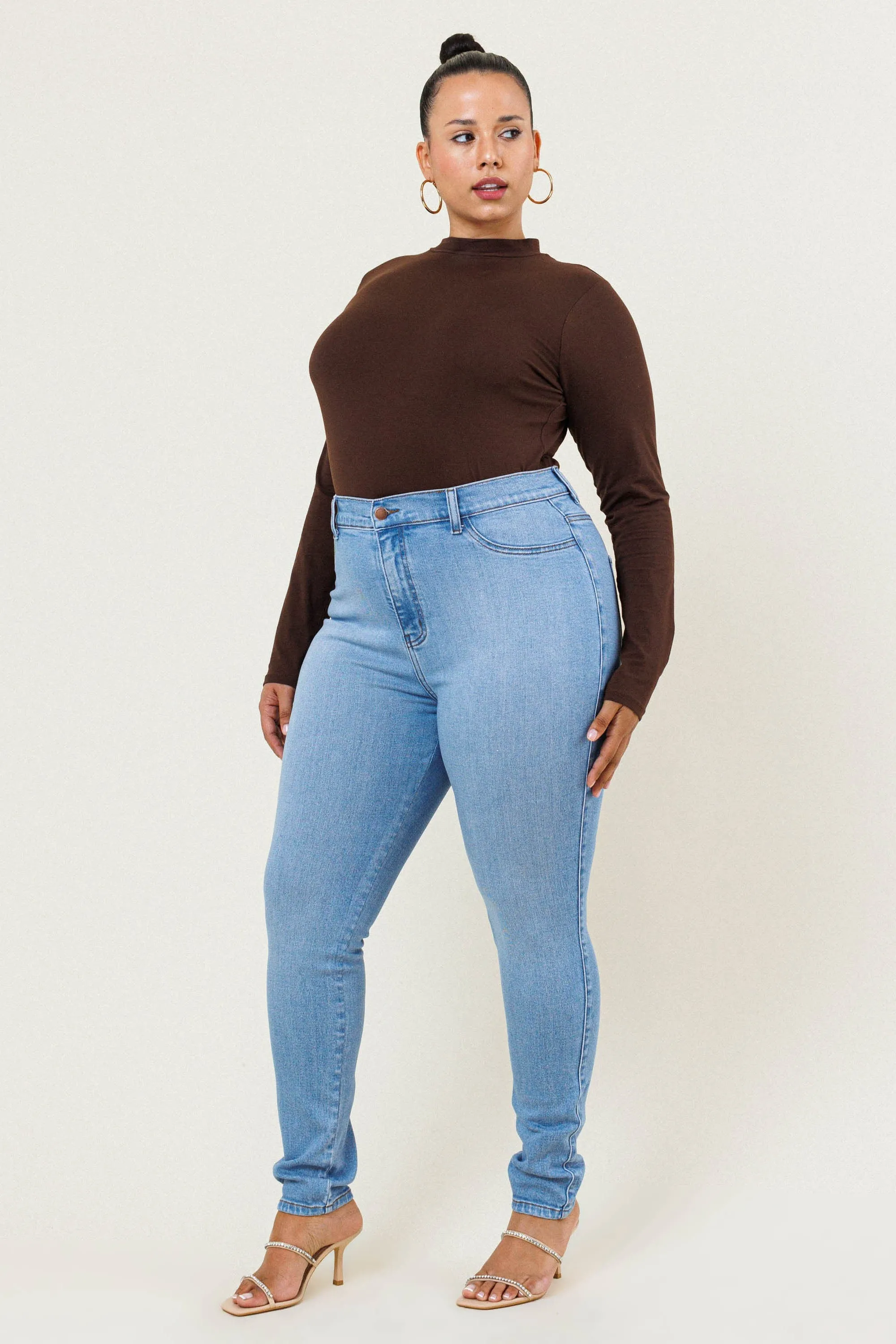 Plus Cozy Vibrant Skinny Jeans