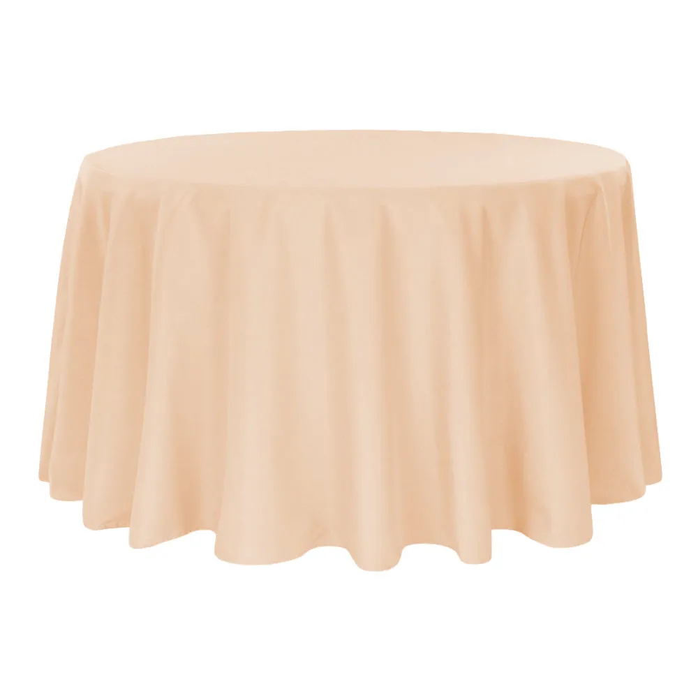 Polyester 120" Round Tablecloth - Champagne