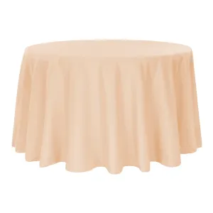 Polyester 120" Round Tablecloth - Champagne