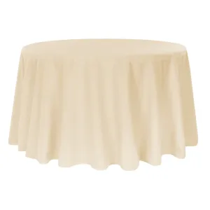 Polyester 120" Round Tablecloth - Nude