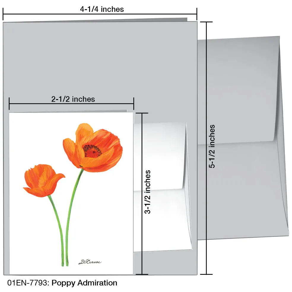 Poppy Admiration, Greeting Card (7793)