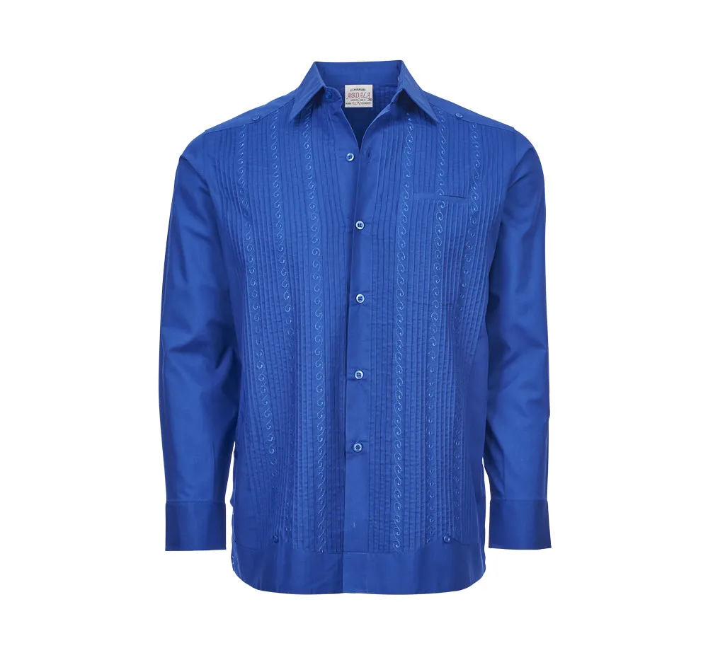 Presidente Guayabera - Men's Long Sleeve | Embroidered | Polyester-Cotton Blend