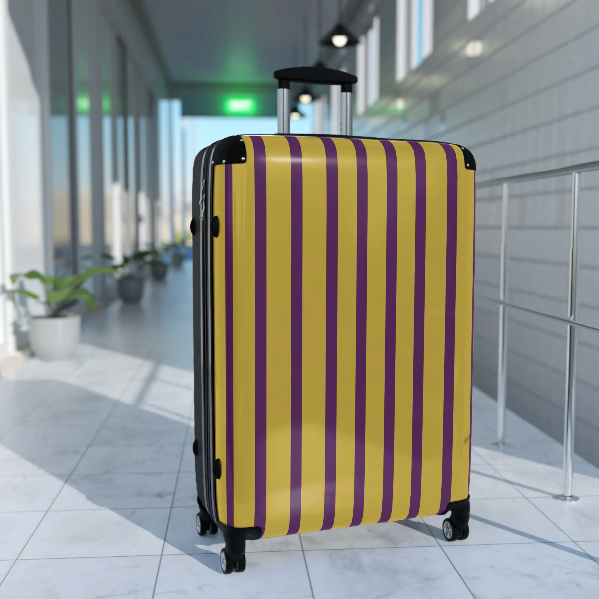 Purple & Gold Traveler Suitcase