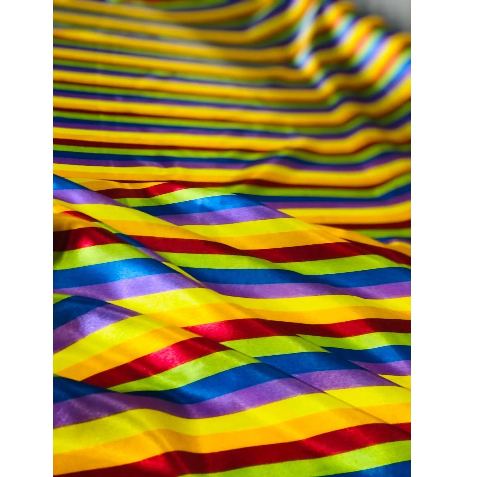 Rainbow Satin Stripe