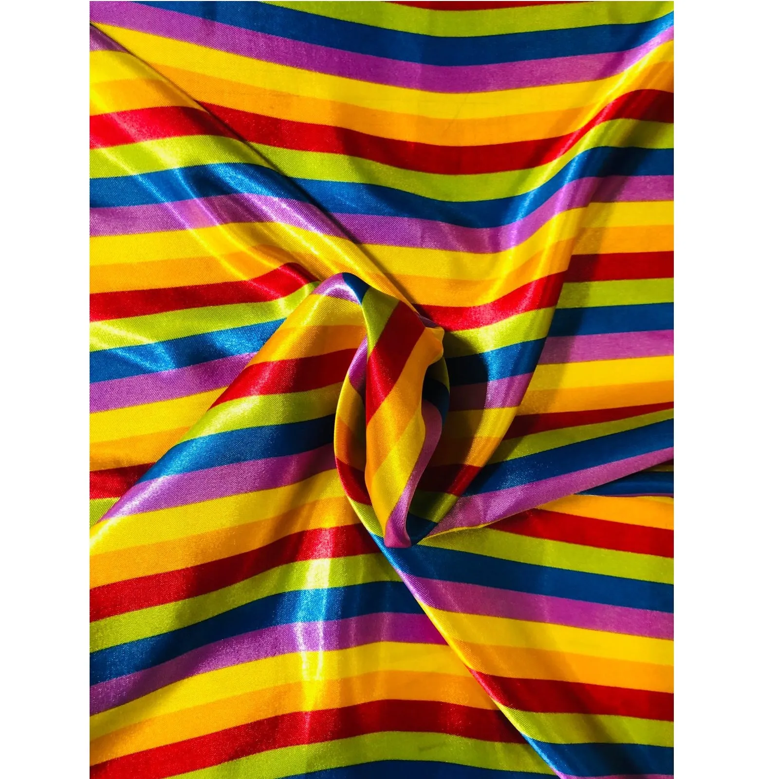 Rainbow Satin Stripe