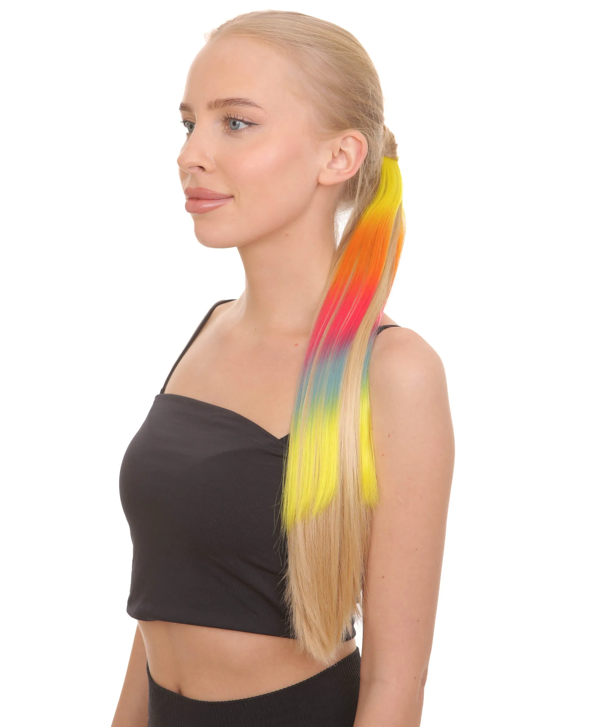 Rainbow Vibrant Ponytail Extension