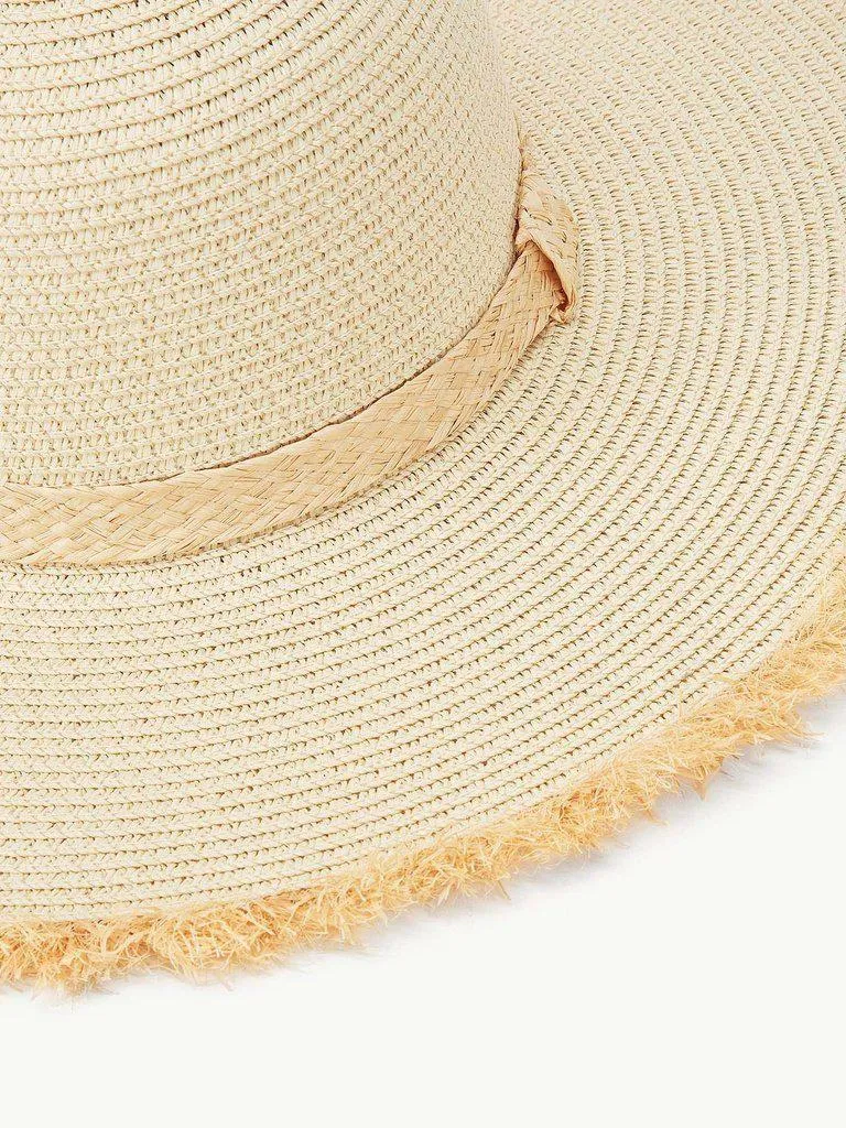 Raw Edge Straw Hat