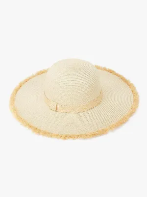 Raw Edge Straw Hat