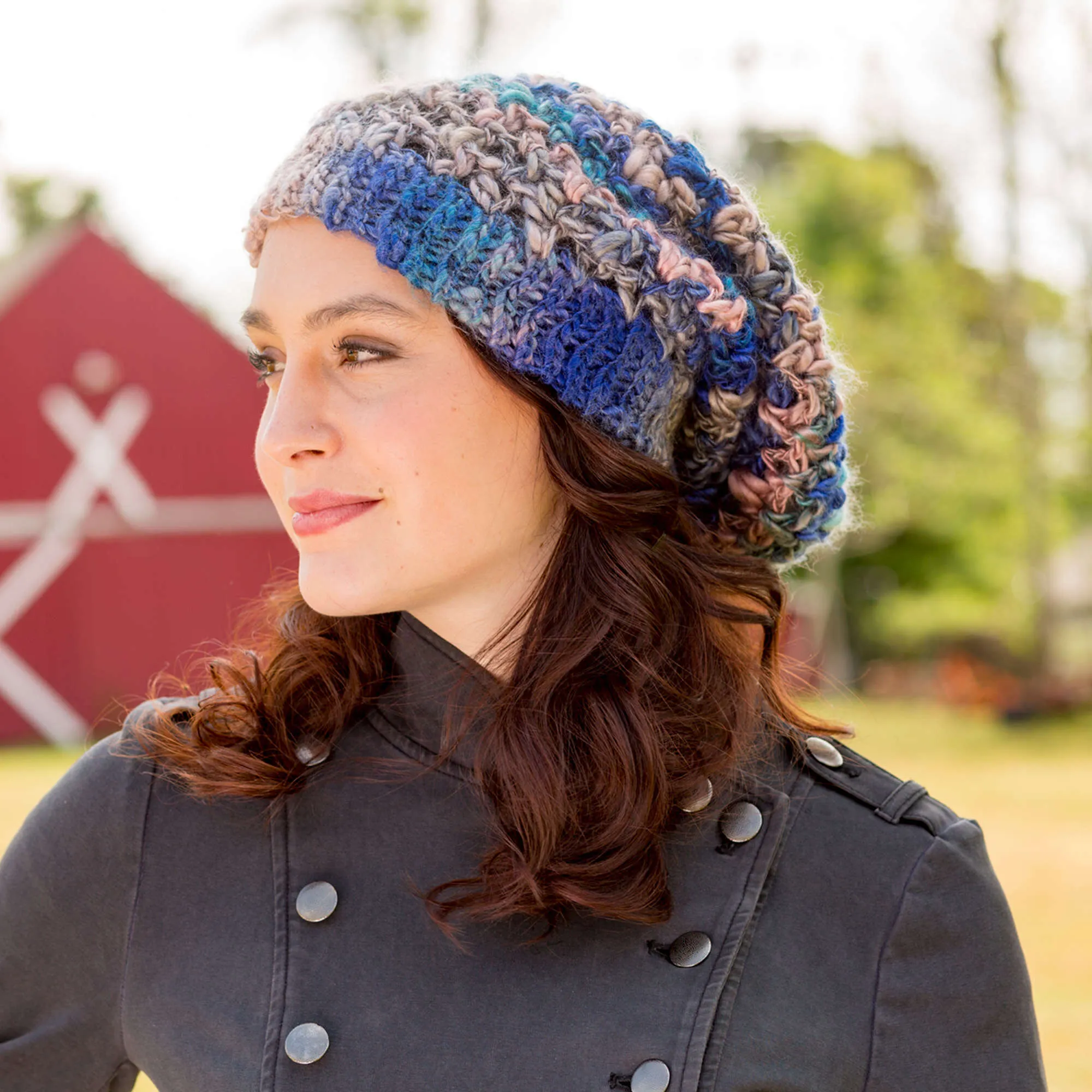 Red Heart Crochet Charming Slouchy Hat