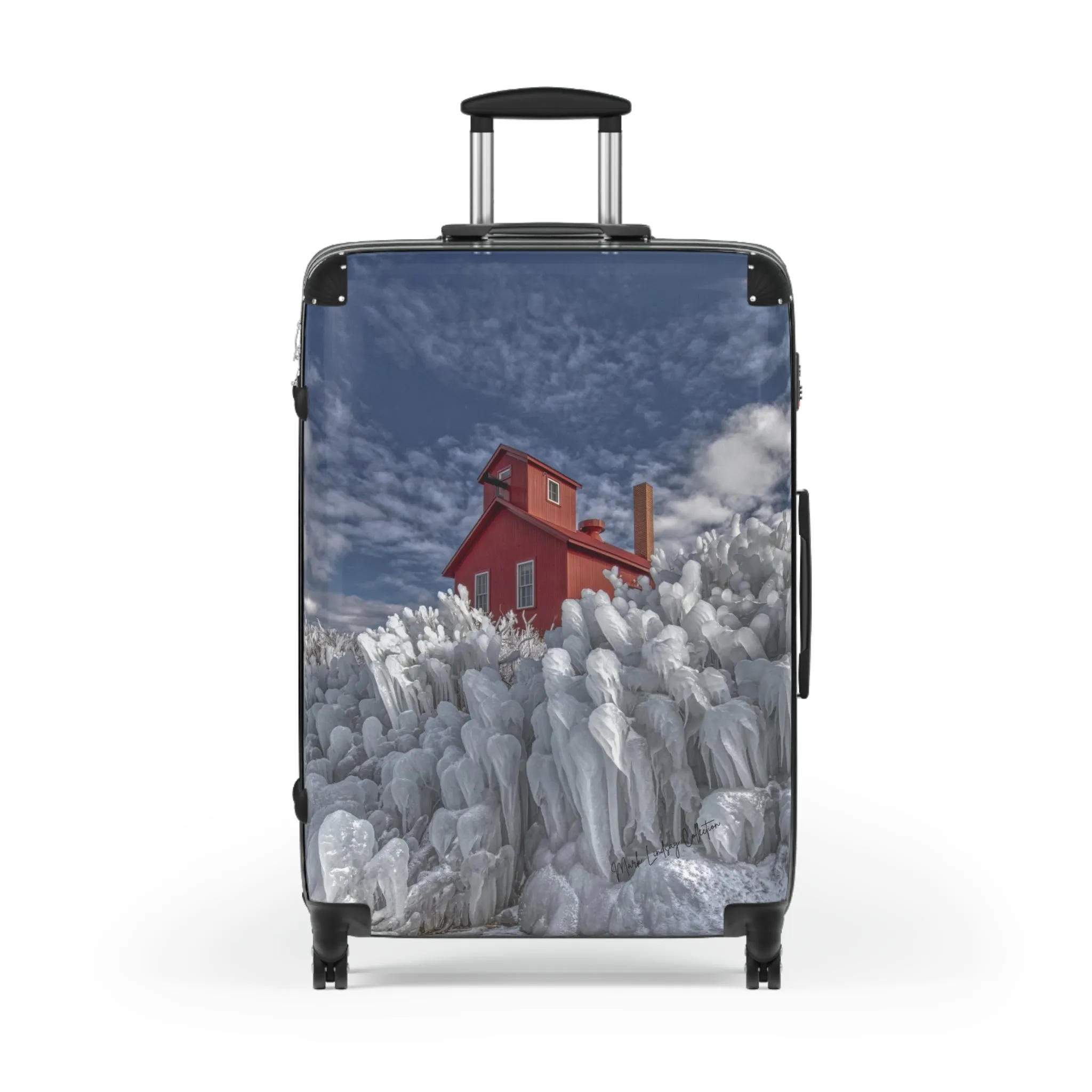 Red White & Blue Custom Art Luggage