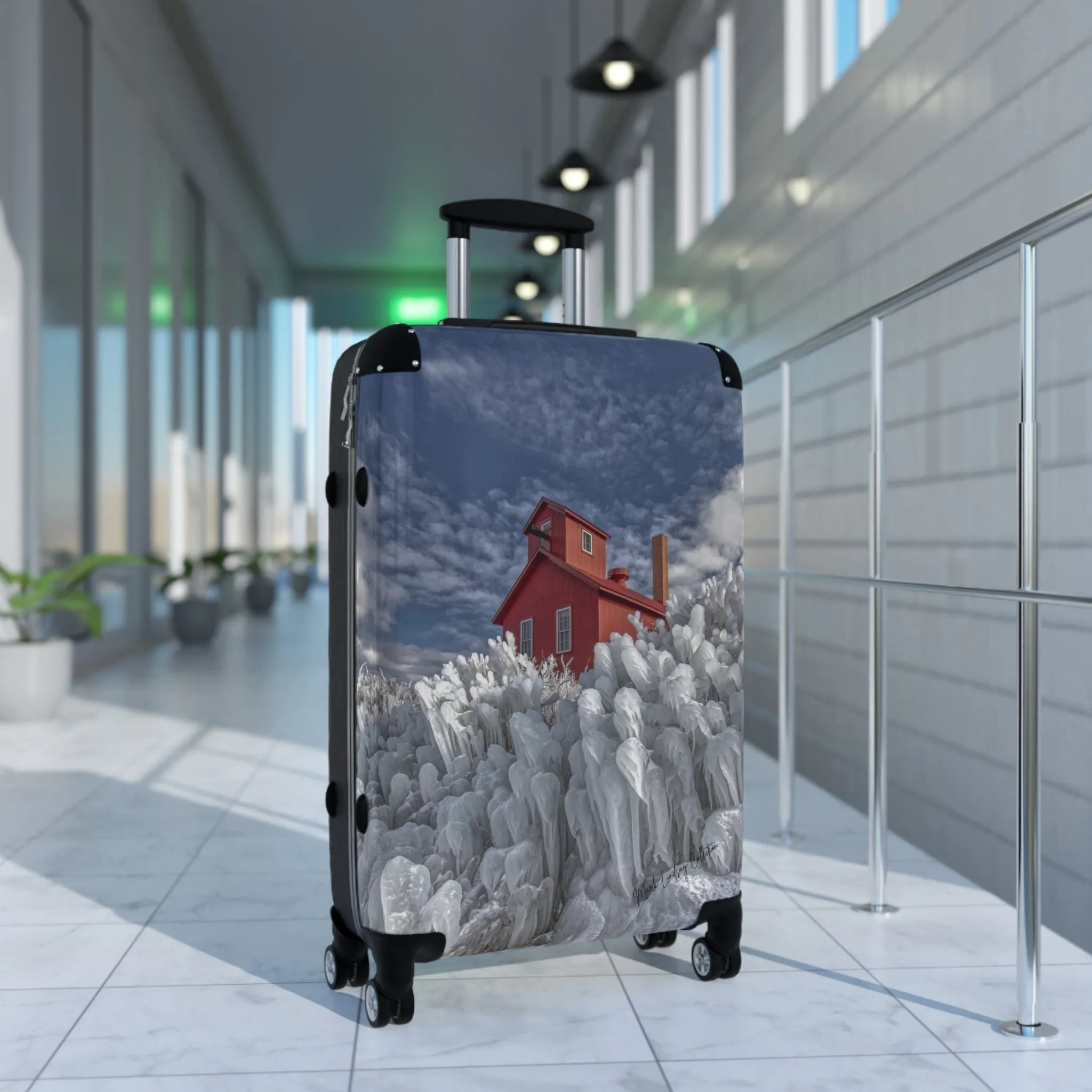 Red White & Blue Custom Art Luggage