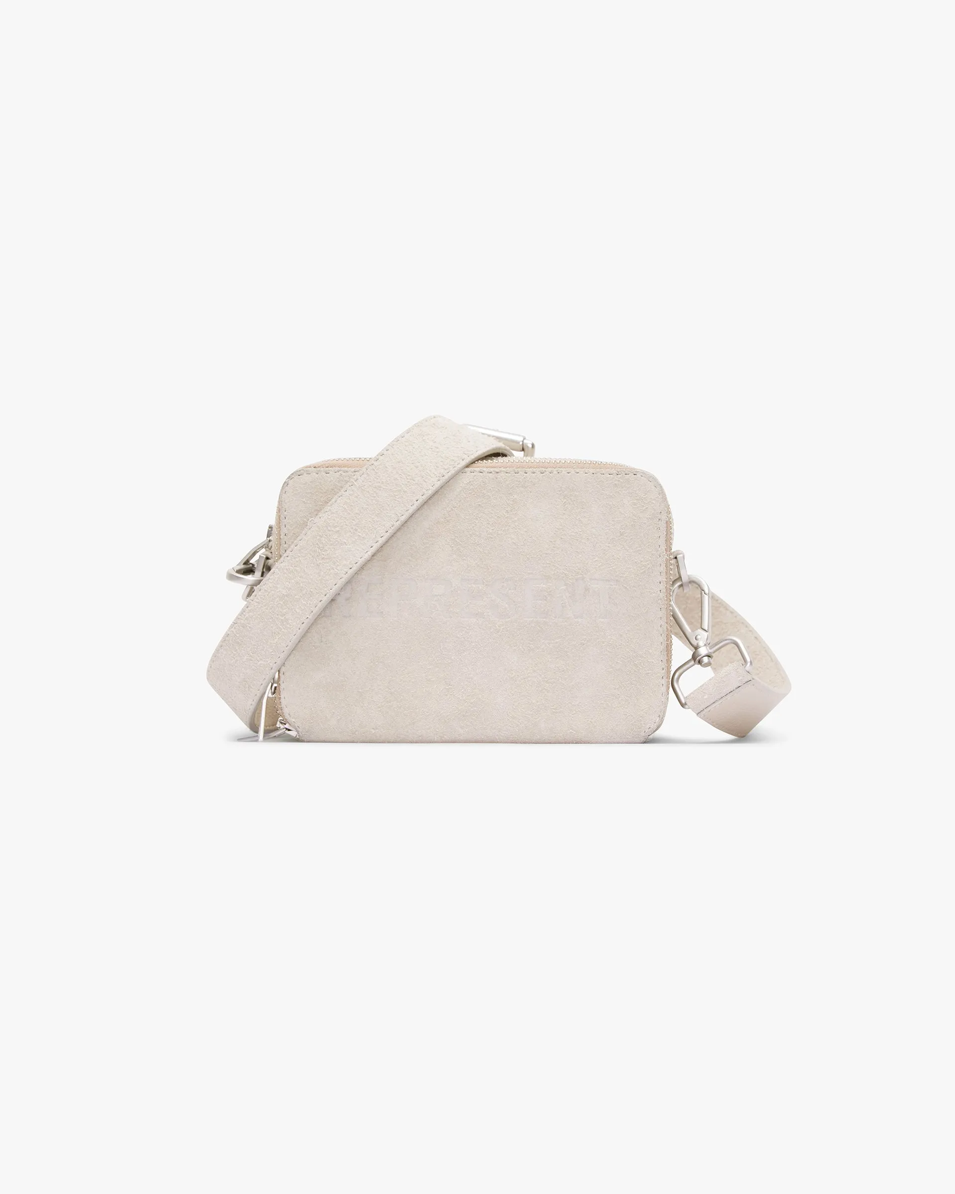 Represent Hairy Suede Camera Bag - Cashmere