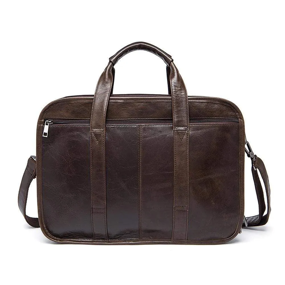 Rossie Viren  Men's Casual Leather Briefcase