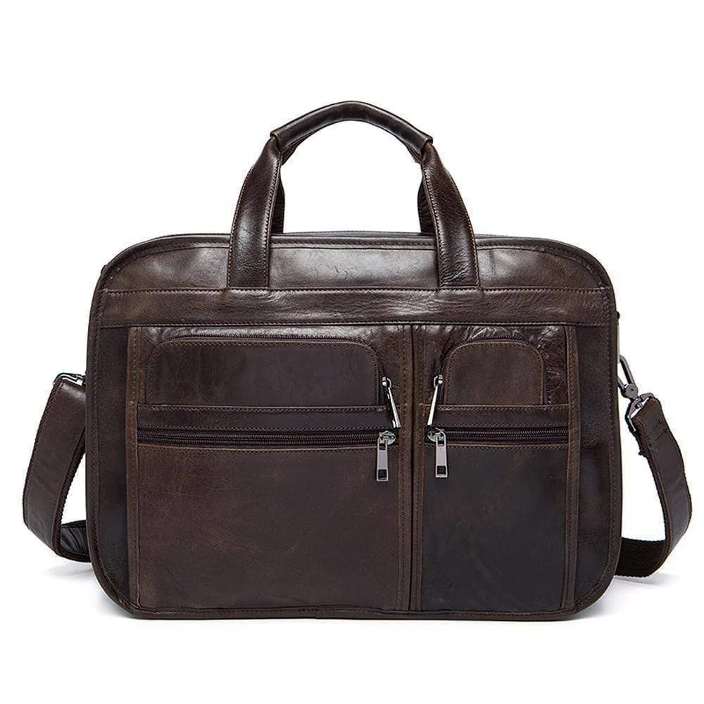 Rossie Viren  Men's Casual Leather Briefcase