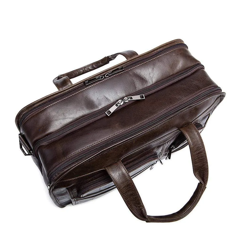 Rossie Viren  Men's Casual Leather Briefcase