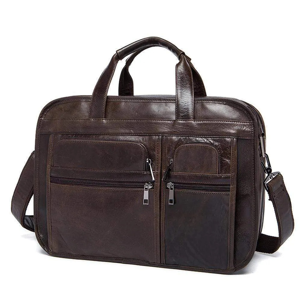 Rossie Viren  Men's Casual Leather Briefcase