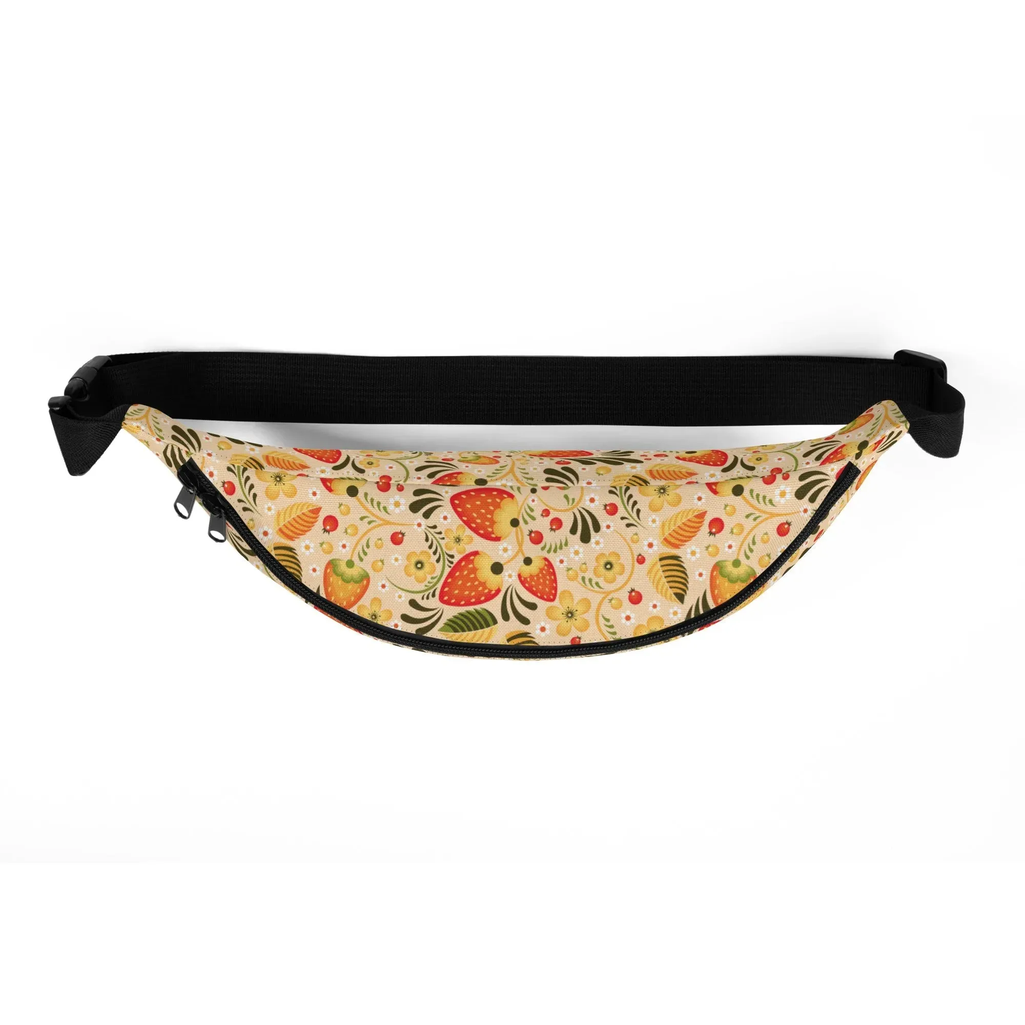 Russian Beige Khokhloma Fanny Pack