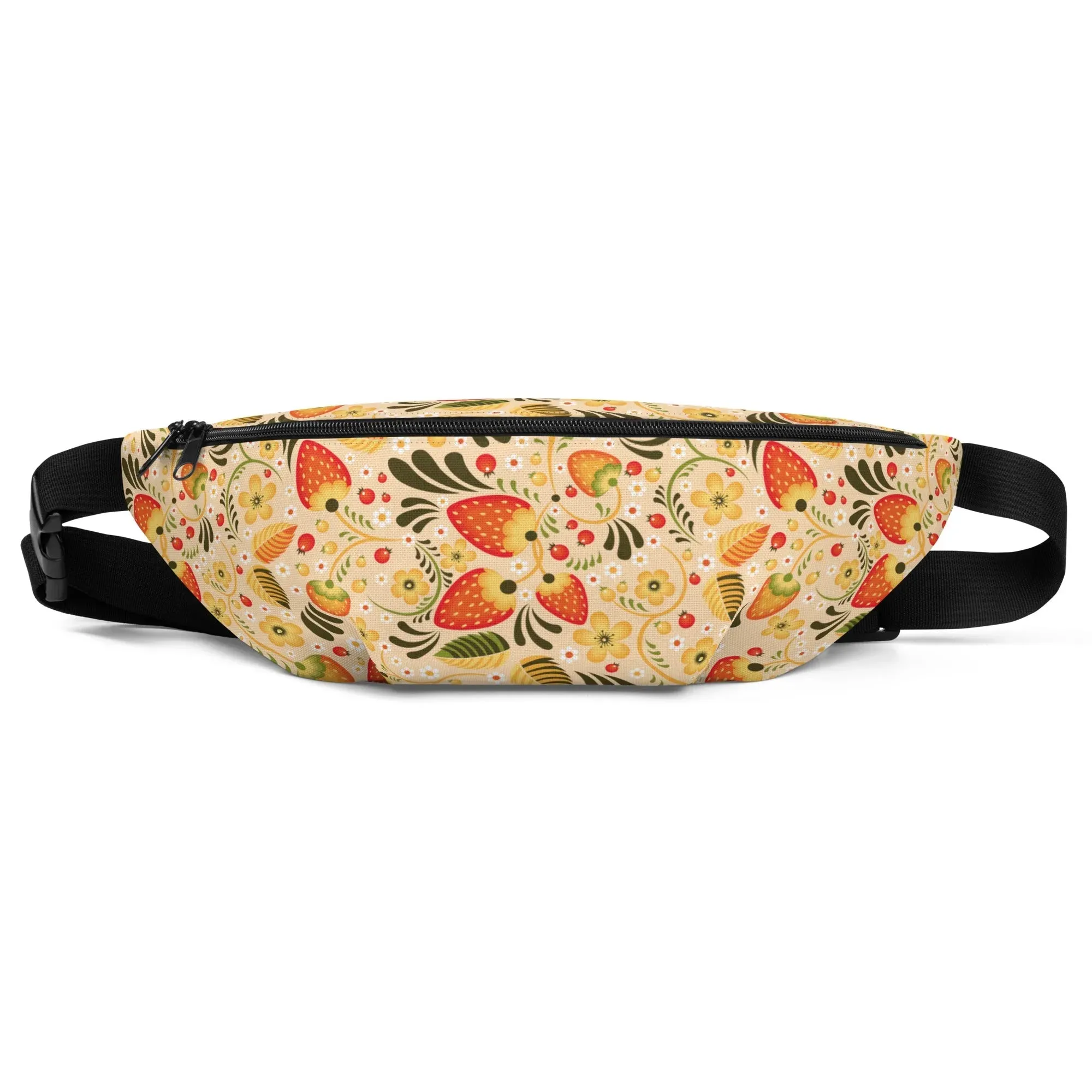 Russian Beige Khokhloma Fanny Pack