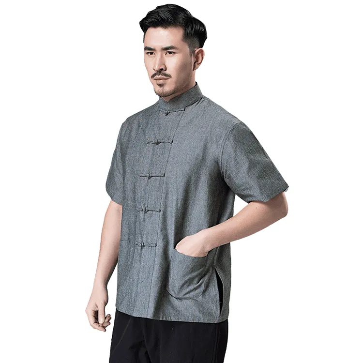 Short Sleeve Tang Shirt with 5 Buttons