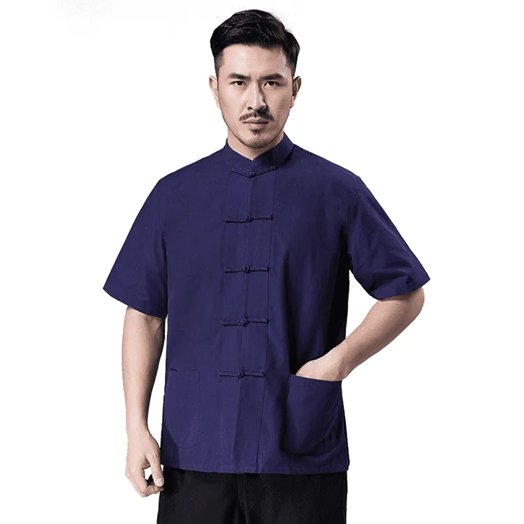 Short Sleeve Tang Shirt with 5 Buttons