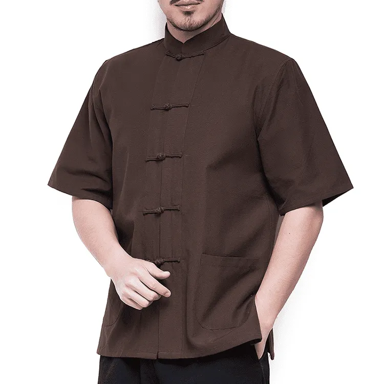 Short Sleeve Tang Shirt with 5 Buttons