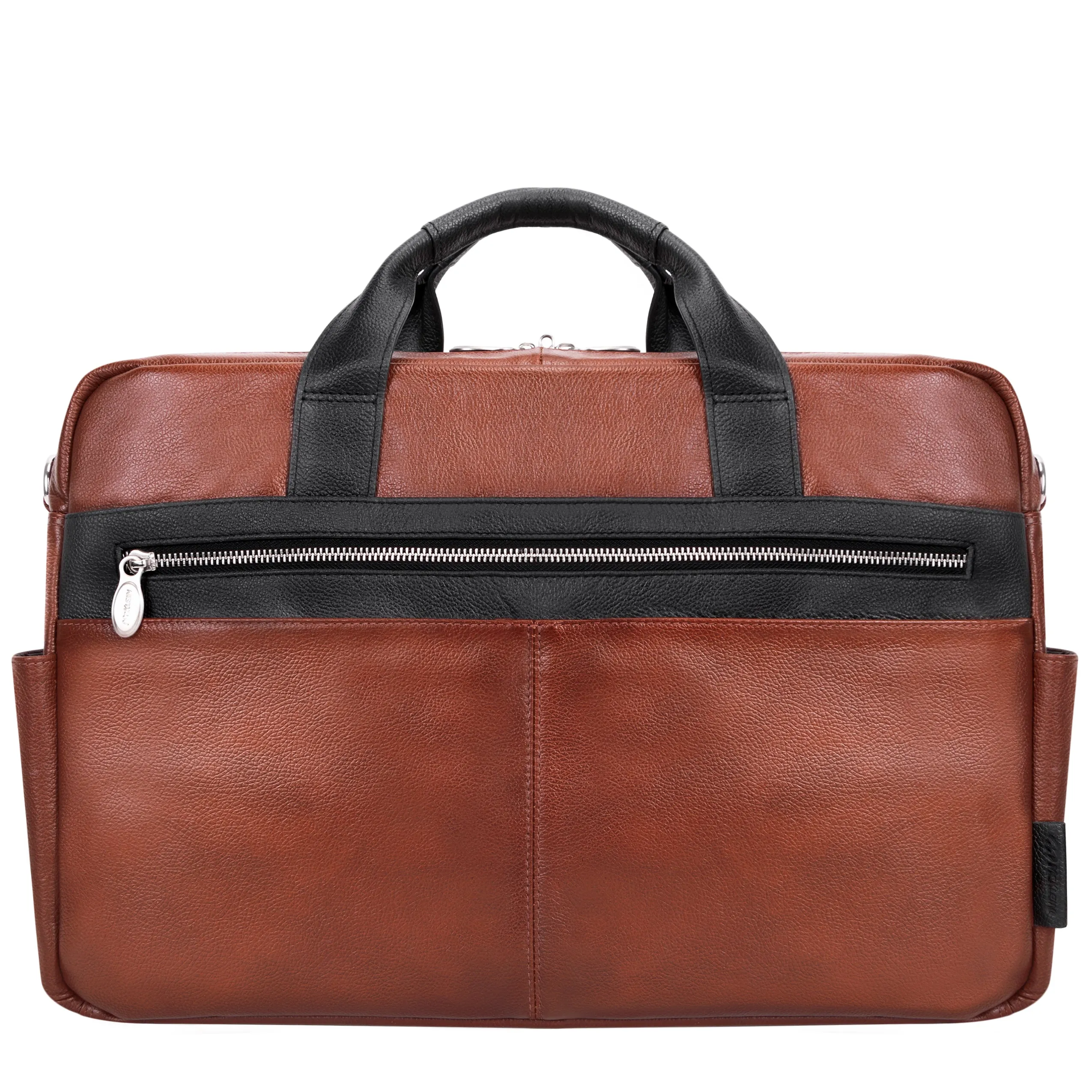 SOUTHPORT | 17” Leather Two-Tone Laptop Briefcase