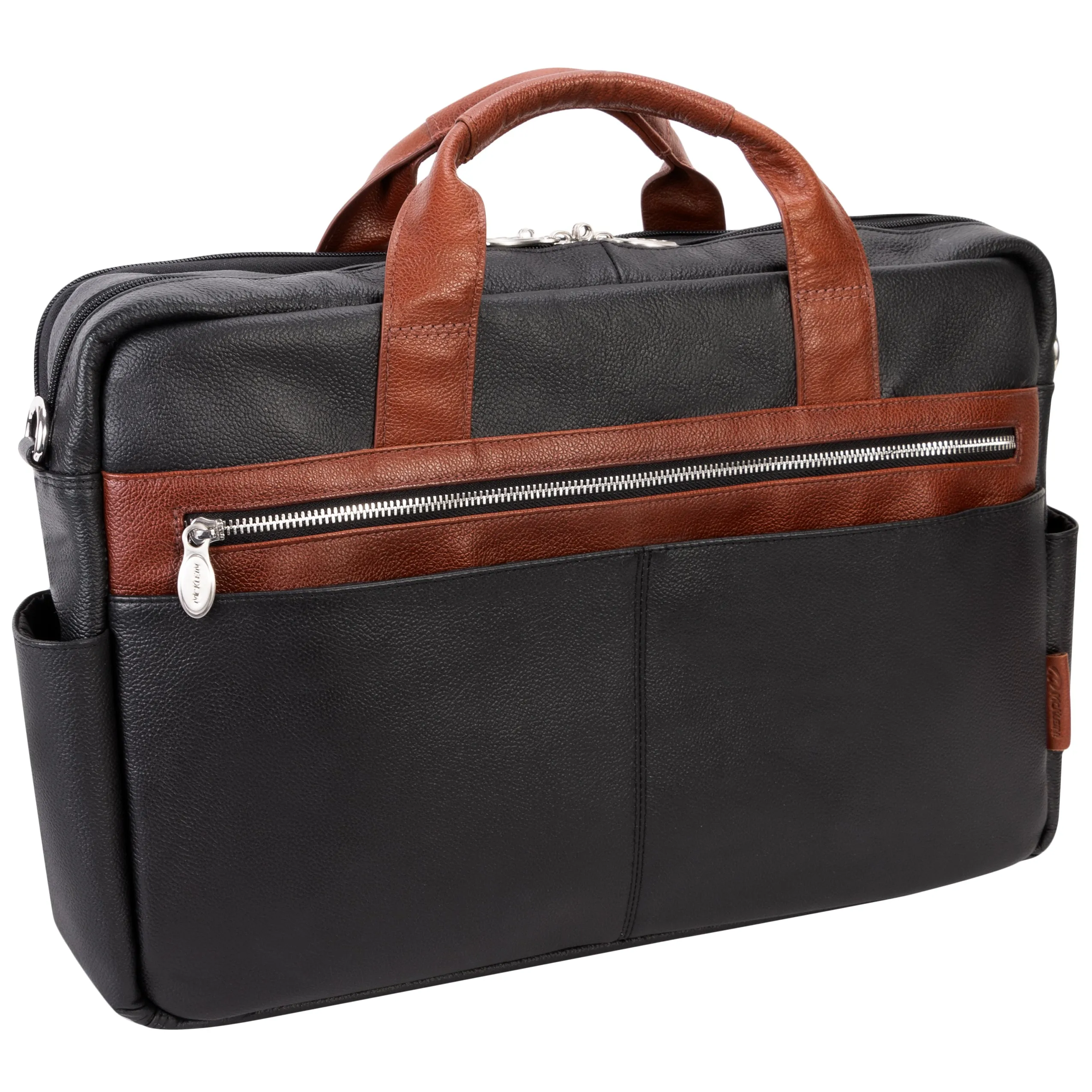 SOUTHPORT | 17” Leather Two-Tone Laptop Briefcase