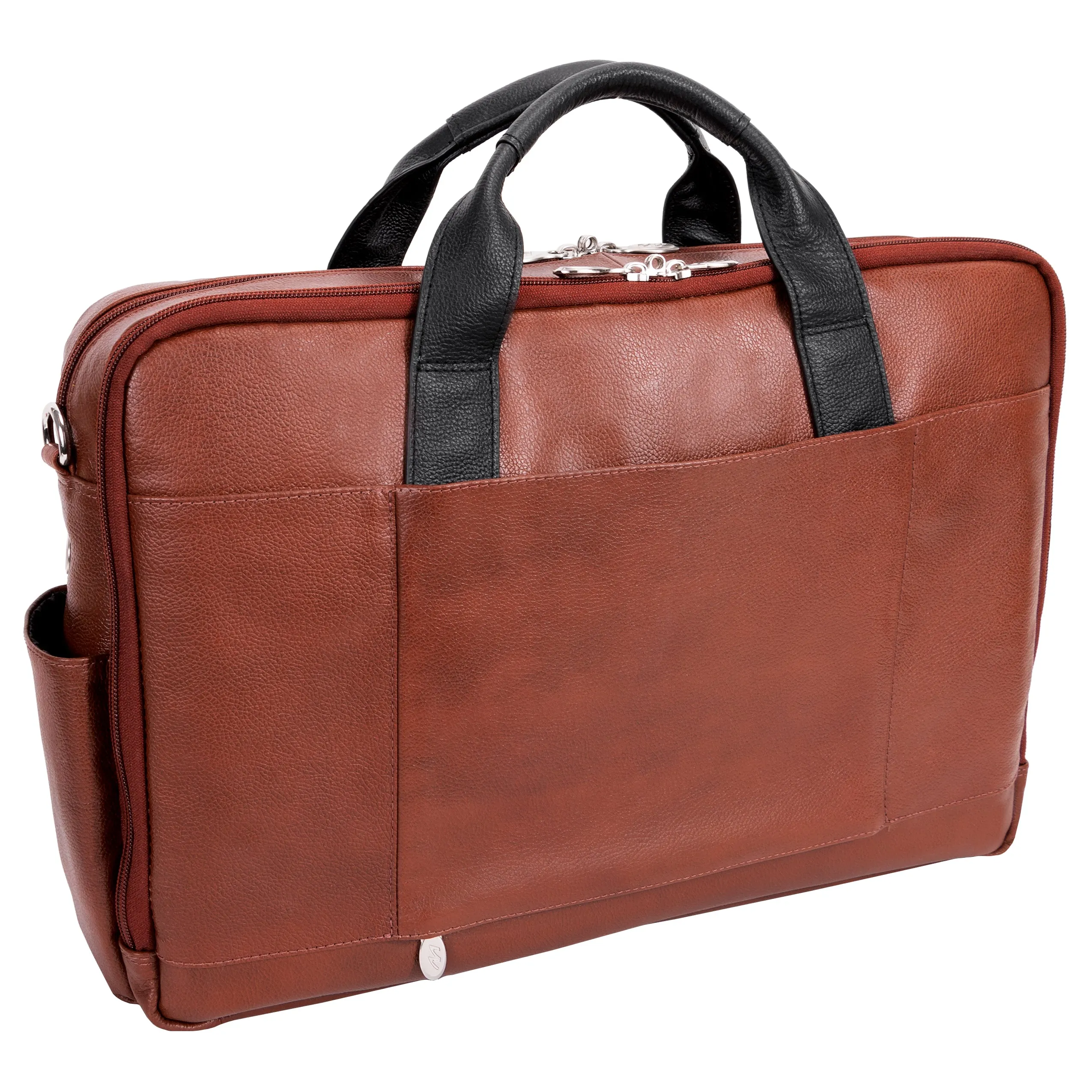 SOUTHPORT | 17” Leather Two-Tone Laptop Briefcase