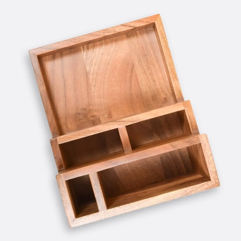 Staircase Organizer in Acacia Wood