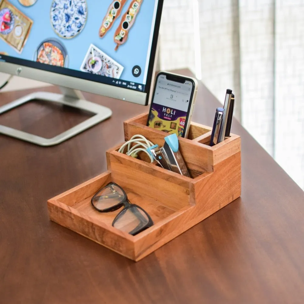 Staircase Organizer in Acacia Wood