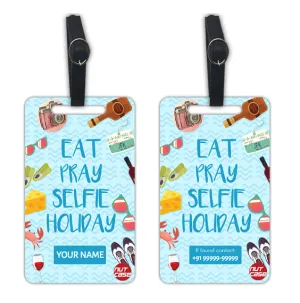 Suitcase Tags Custom for Travel Luggage Labels Set of 2 - Holiday